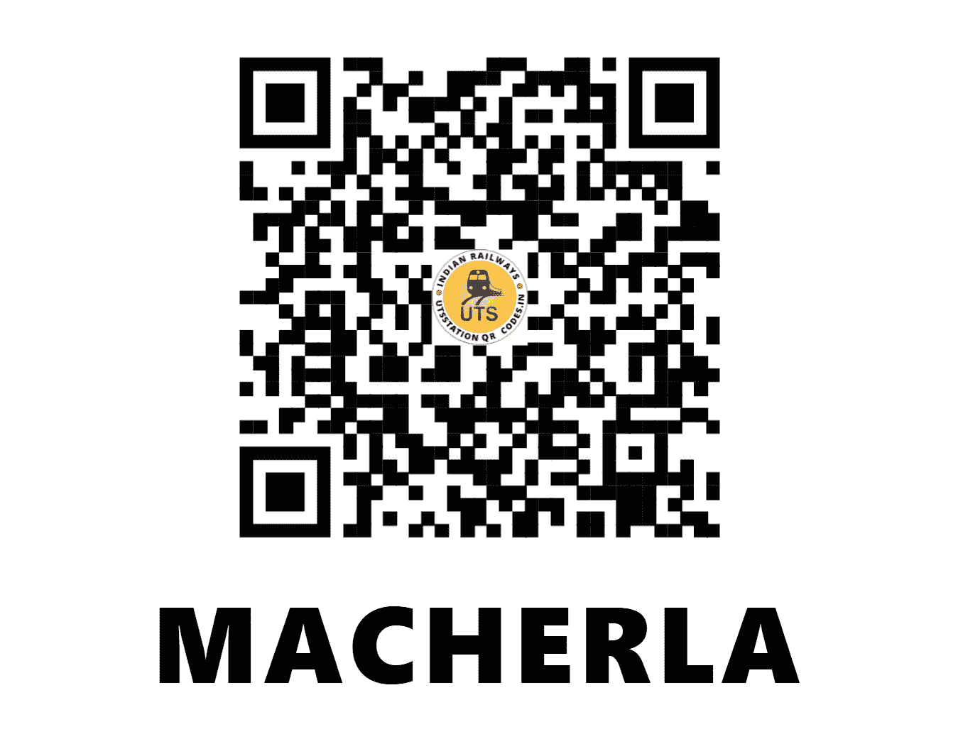 UTS QR Code for MACHERLA - MCLA - SC (ANDHRA PRADESH)